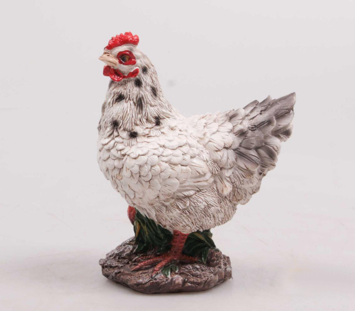 Farmwood Tiere Gartenstatue Huhn weiß 14x8x17cm