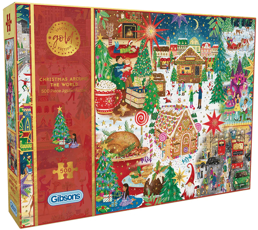 Intro Gibson Weihnachtspuzzle Weihnachten rund um die Welt 500 Teile