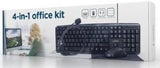 Enzo Gembird Heimarbeitsset, schwarze Tastatur, Maus + Matte und Headset – 9510121