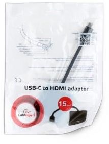 Enzo gembird usb-c naar hdmi adapter zwart - 9580125