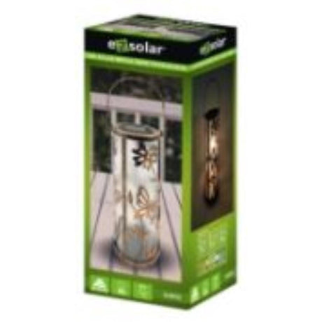 Ezolar LED-Solar-Tischleuchte Schmetterling aus Metall mit Sensor ã˜11x28,5cm