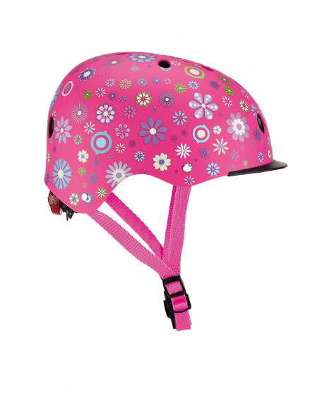 Globber Luuchten Helm rosa Gréisst 48-53 cm