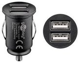 Goobay USB-Autoladegerät doppelt 12V-24V 2,4A - 9540127