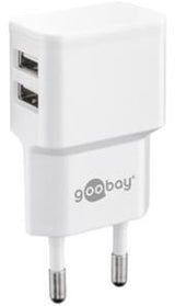 Goobay USB-Ladegerät abgewinkelt doppelt 2,4a weiß - 9550150