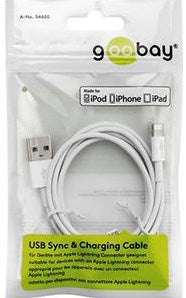 Enzo Goobay USB-Lightning-Ladekabel 1 m weiß – 9550380