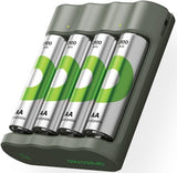 GP USB -Batterieladegerät + 4 x AA Batterien 2100mah nimh