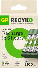 GP USB -Batterieladegerät + 4 x AA Batterien 2100mah nimh