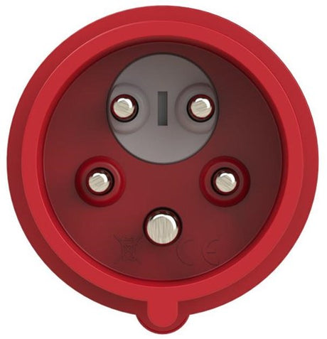 GP CEE 5P 32A 400V OPB WCD rot mit Stiften und Phasenwechsler - 6313178