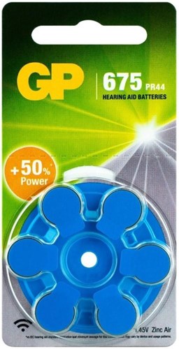 GP-Batterien GP 3125000675 ZA675 Hörgerät. Batterie A6 bl