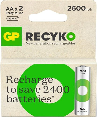 GP wiederaufladbare AA -Batterien 2100mah nimh 4pk