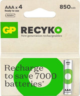 GP wiederaufladbare AAA -Batterien 850mah nimh 4pk