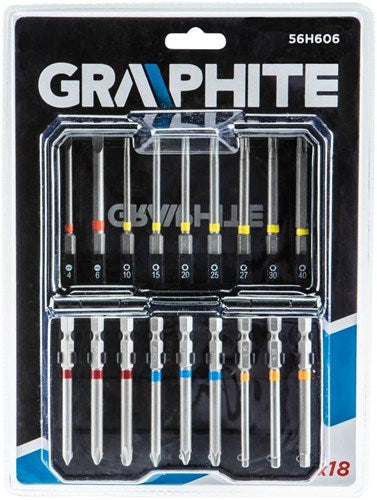 Graphit-Bit-Set | 18-teilig | in Aufbewahrungsbox extra lang - 6480223