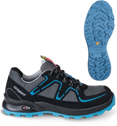 Grisport safety cross safety serena 33600 dames laag s3 grijs blauw - maat 36 - 00.049.005.36