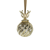 Weihnachtskugel Geweih Glas Gold ø8cm