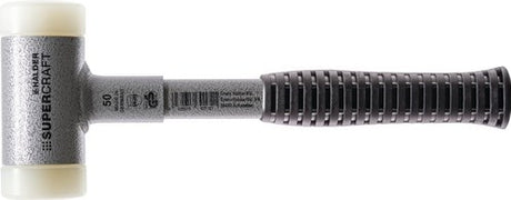Halder kunststofhamer | lengte 290 mm hoofd-d. 30 mm | stalen buis terugslagvrij | hard nylon wit | 1 stuk - 3377.030 - 3377.030