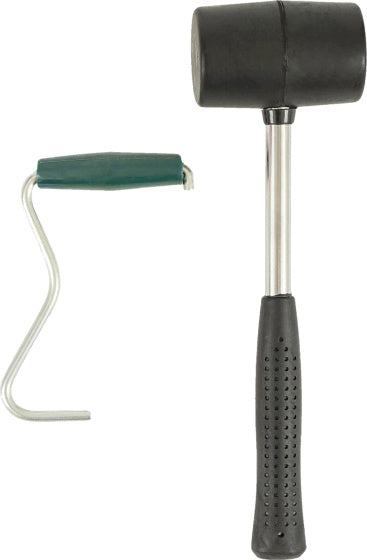 Highlander Hamer mit Hering Traktor 28 cm Gummi Edelstahl schwarz