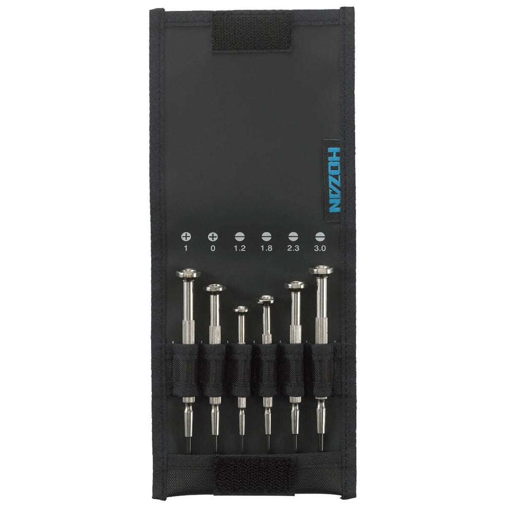 Hozan precision screwdriver set 6-piece in pouch