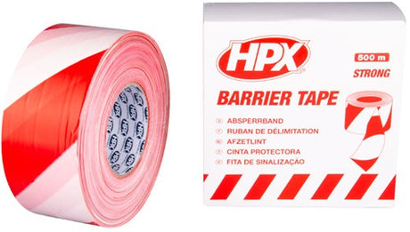 Hpx afzetlint | wit rood | 70mm x 500m - b70100 - b70100