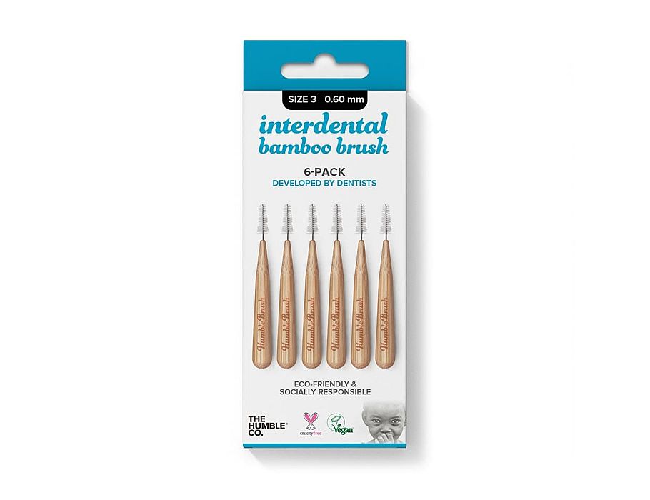 Die bescheidene Co. Interdentalbürste 6 Stück - blau - 0,60 mm