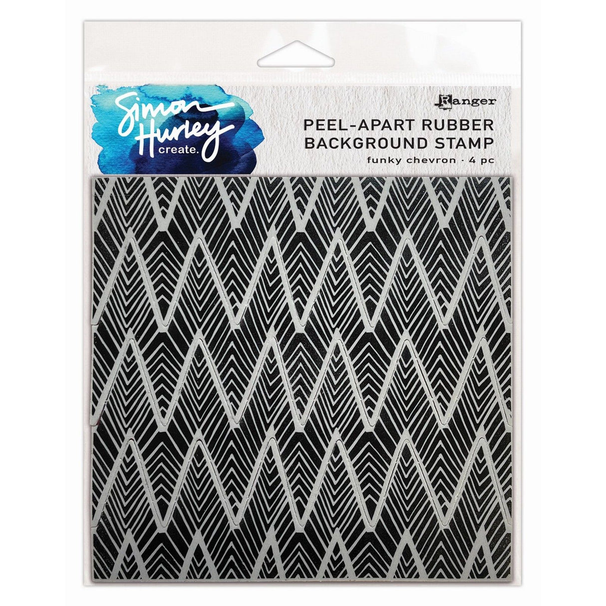 Ranger Ink Ranger • Simon Hurley erstellen. Hintergrundstempel funky Chevron