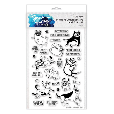 Ranger Ink Ranger • Simon Hurley erstellen. Photopolymer-Stempel „Hot Diggity Dog“.