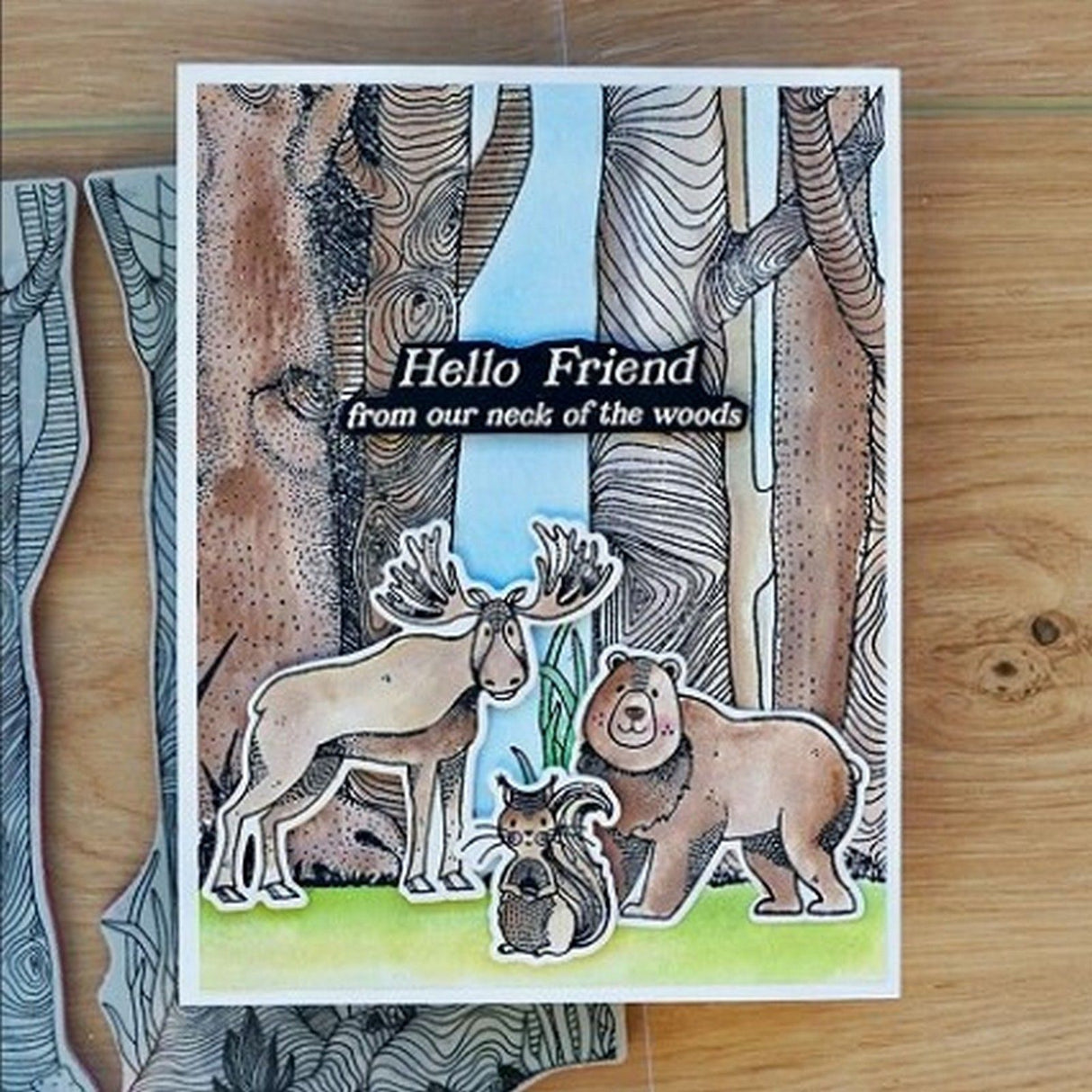 Ranger Ink Ranger • Simon Hurley erstellen. Selbstklebender Gummistempel mit skurrilen Hölzern