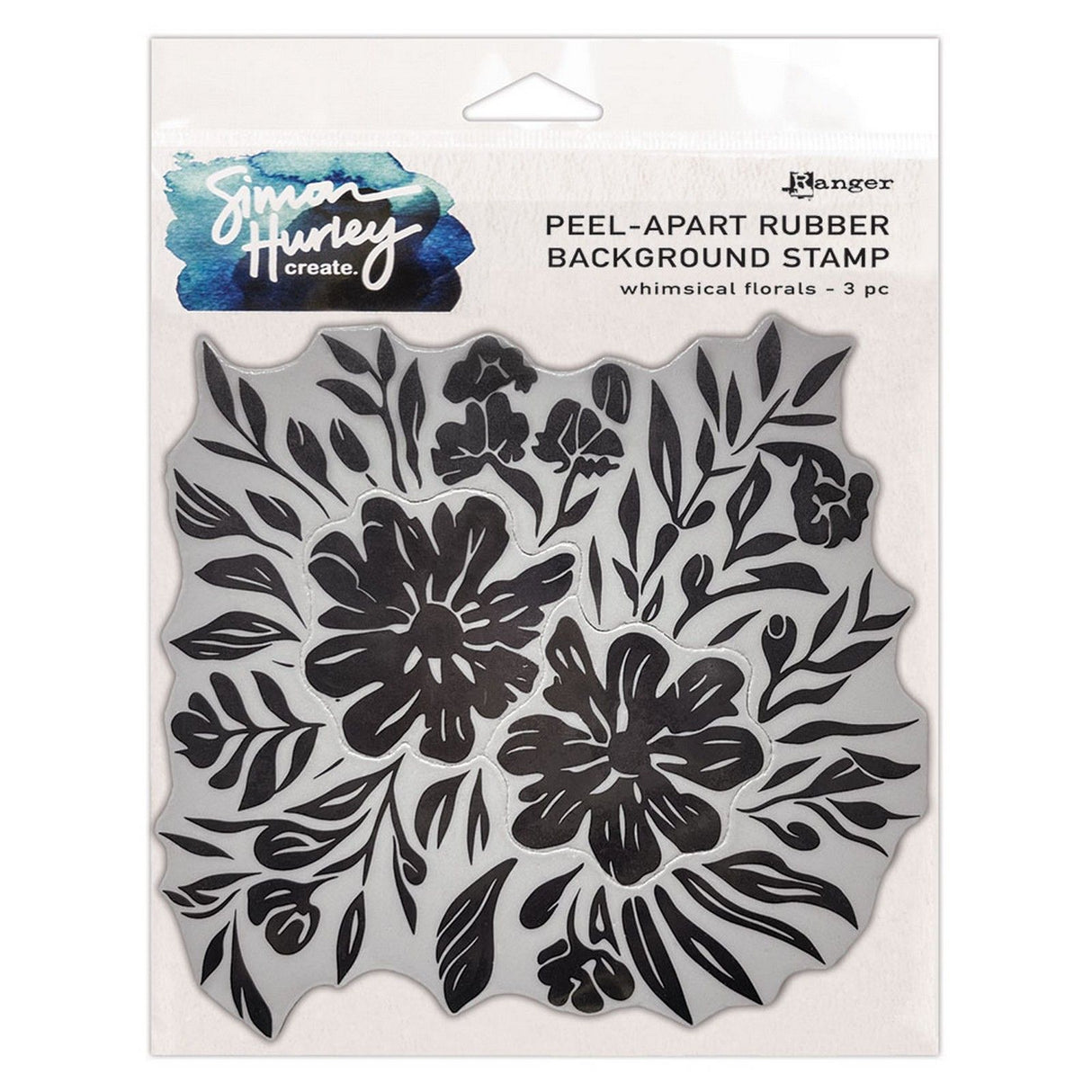 Ranger Ink Ranger • Simon Hurley erstellen. Hintergrundstempel 15,2 x 15,2 cm, skurrile Blumen