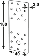 Connex-Anschlussplatte 175x40x3 vz - hv1420