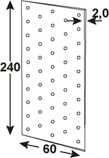 Connex-Lochplatte 60x240x2 vz - hv2045