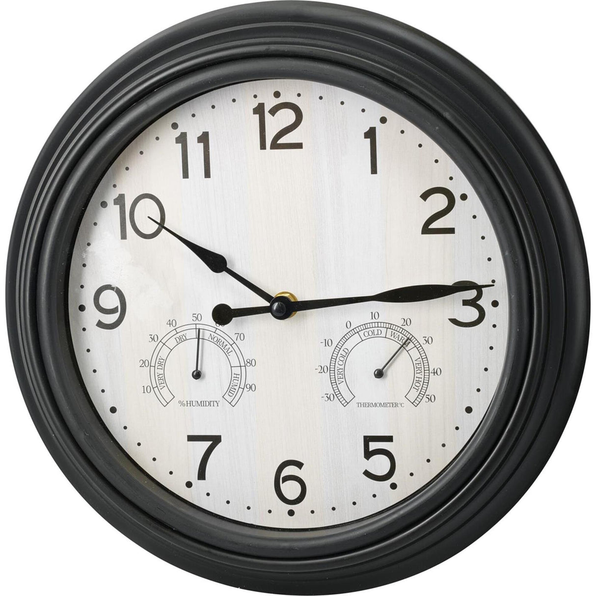 Home styling wandklok zwart 30 cm rond
