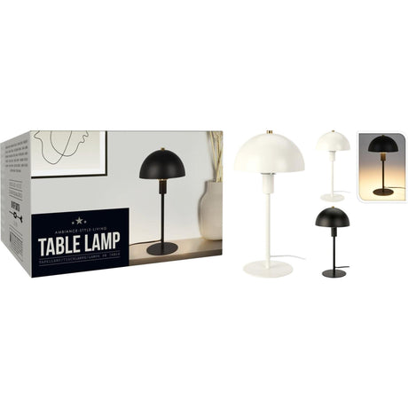 Home Styling Tischlampe Metall schwarz 18x36cm