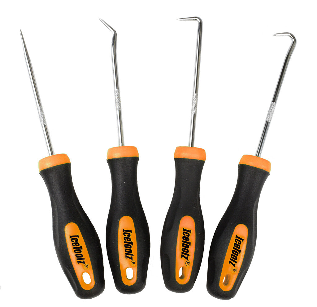 Icetoolz Hakenset, gerade, 45°, 90°, gebogen, 4-teilig, 28a4
