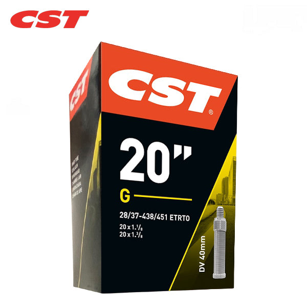 CST-Schlauch 20 x 1 3 8 – ETRTO 28 37–438 451 – Dunlop-Ventil 40 mm – geeignet für 20-Zoll-Räder