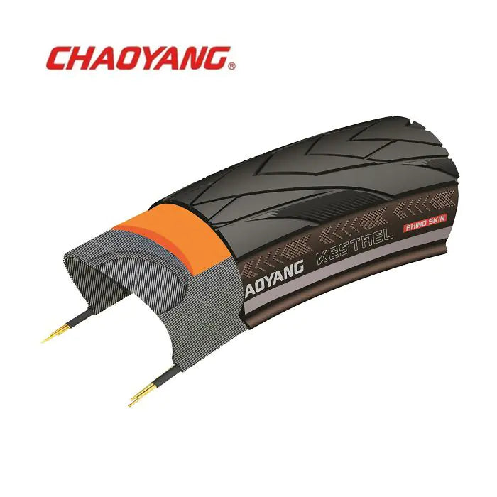Chaoyang 28x1 5 8x1 3 8 (37-622) Kestrel schwarzer Reflexfaden mit 5 mm Pannenschutz w211186