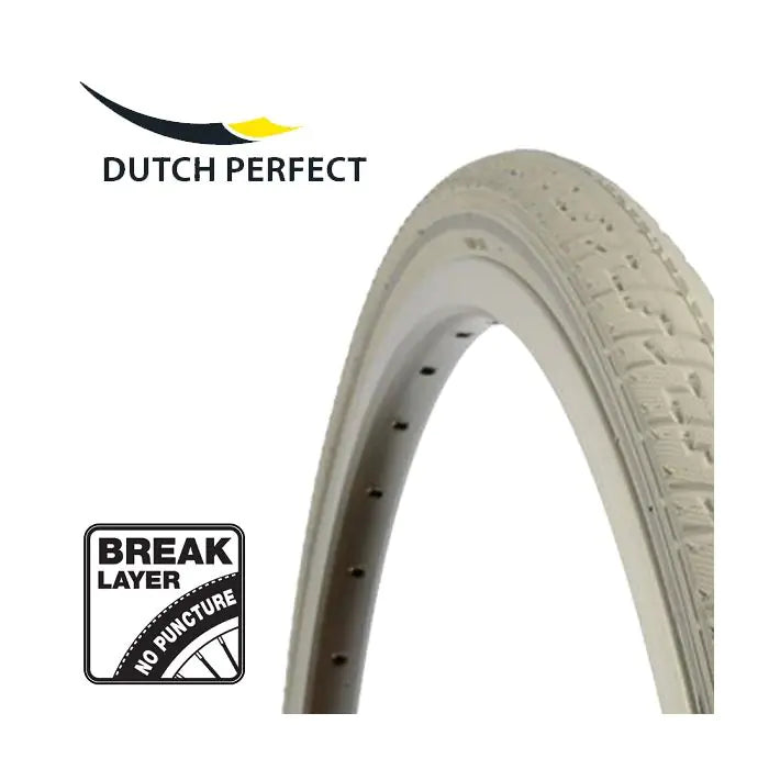 Dutch Perfect Reifen 28 x 1,40 40-622 mm Pannenschutz – weiß mit Reflexion