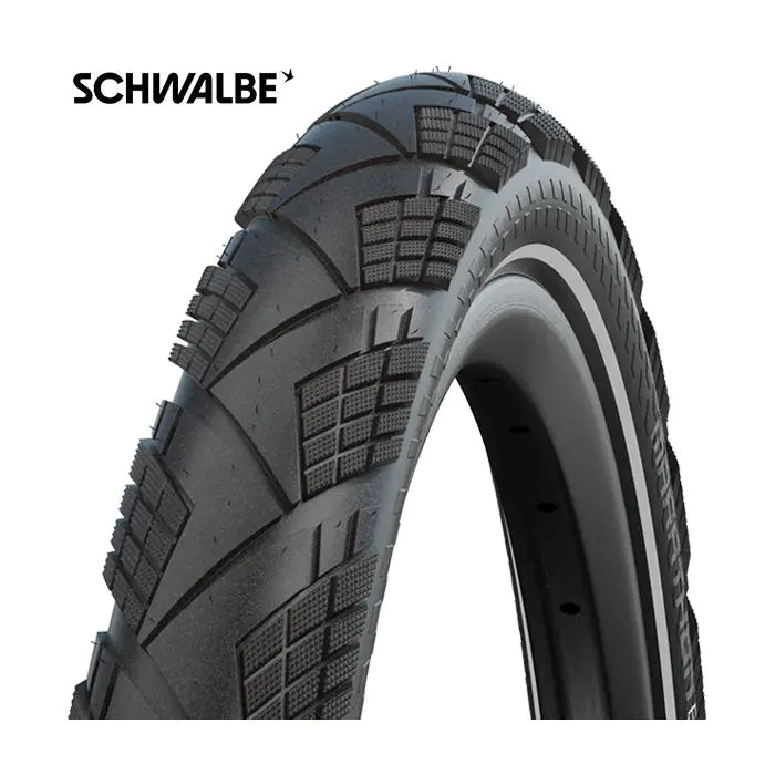 Klappband Schwalbe Marathon Effizienz Super Race V-Guard 27,5 x 2,15 55-584-Black mit Reflexion