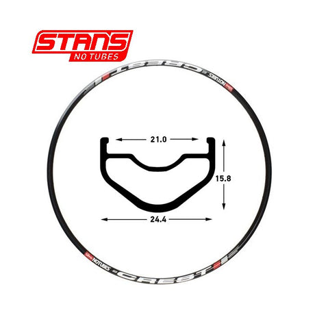 Stans Notubes Felge Crest MK3 27,5 650b 28h schwarz snt