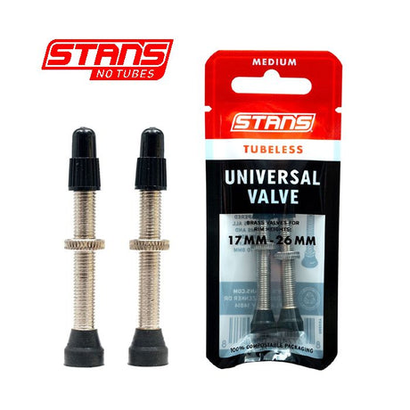 Stans Notubes Universal Tubeless Ventile Medium 17–26 mm (Set 2 Stück) AS0290
