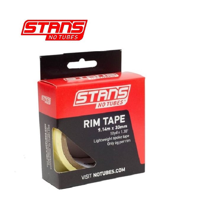 Stans Notubes Felgenband, gelbes Band, 33 mm breit, Rolle 9 Meter (10 Yard), AS0134