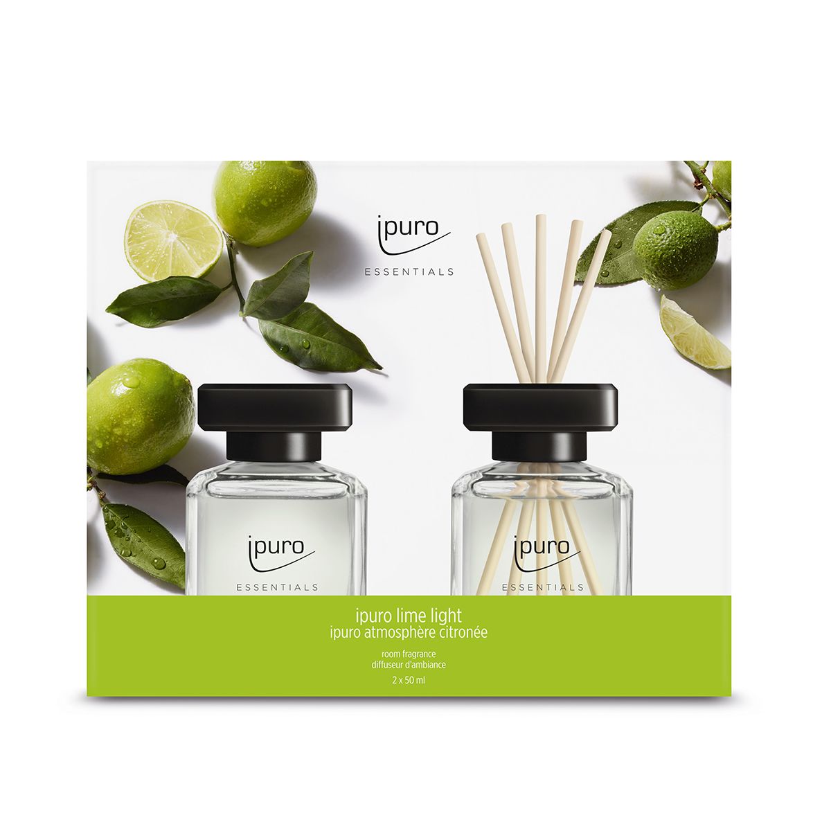 Ipuro Duftdiffusor Limette hell 2 x 50 ml