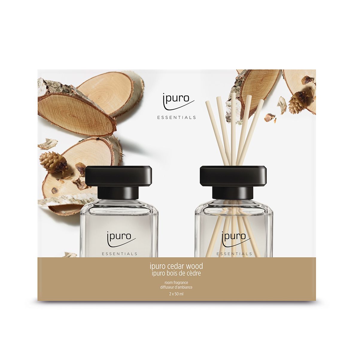 Ipuro Duftdiffusor Zedernholz 2 x 50 ml