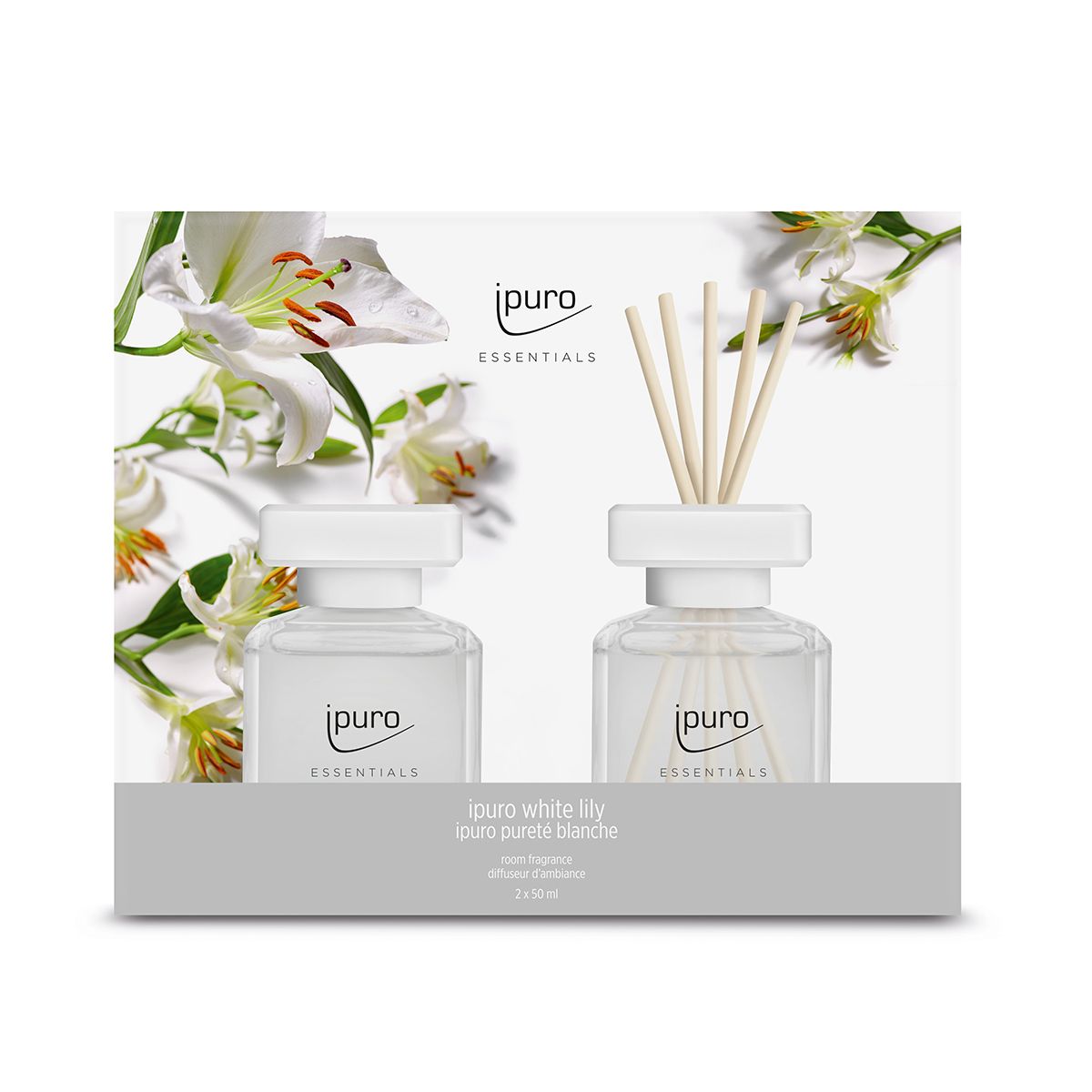 Ipuro Duftdiffusor Weiße Lilie 2 x 50 ml