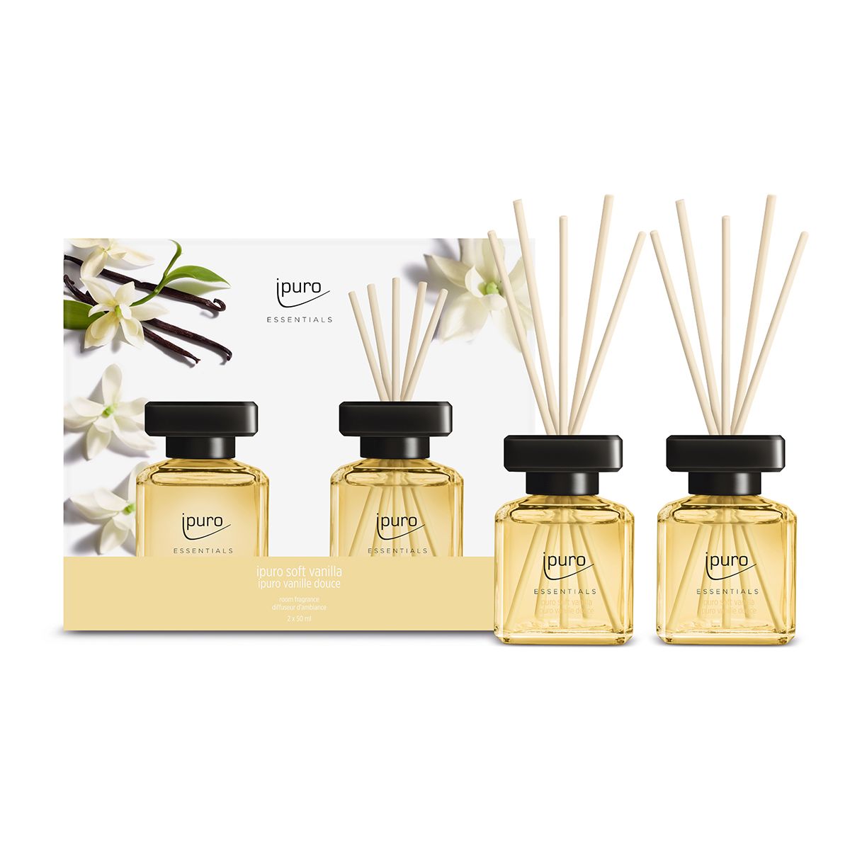 Ipuro Duftdiffusor Soft Vanilla 2 x 50 ml