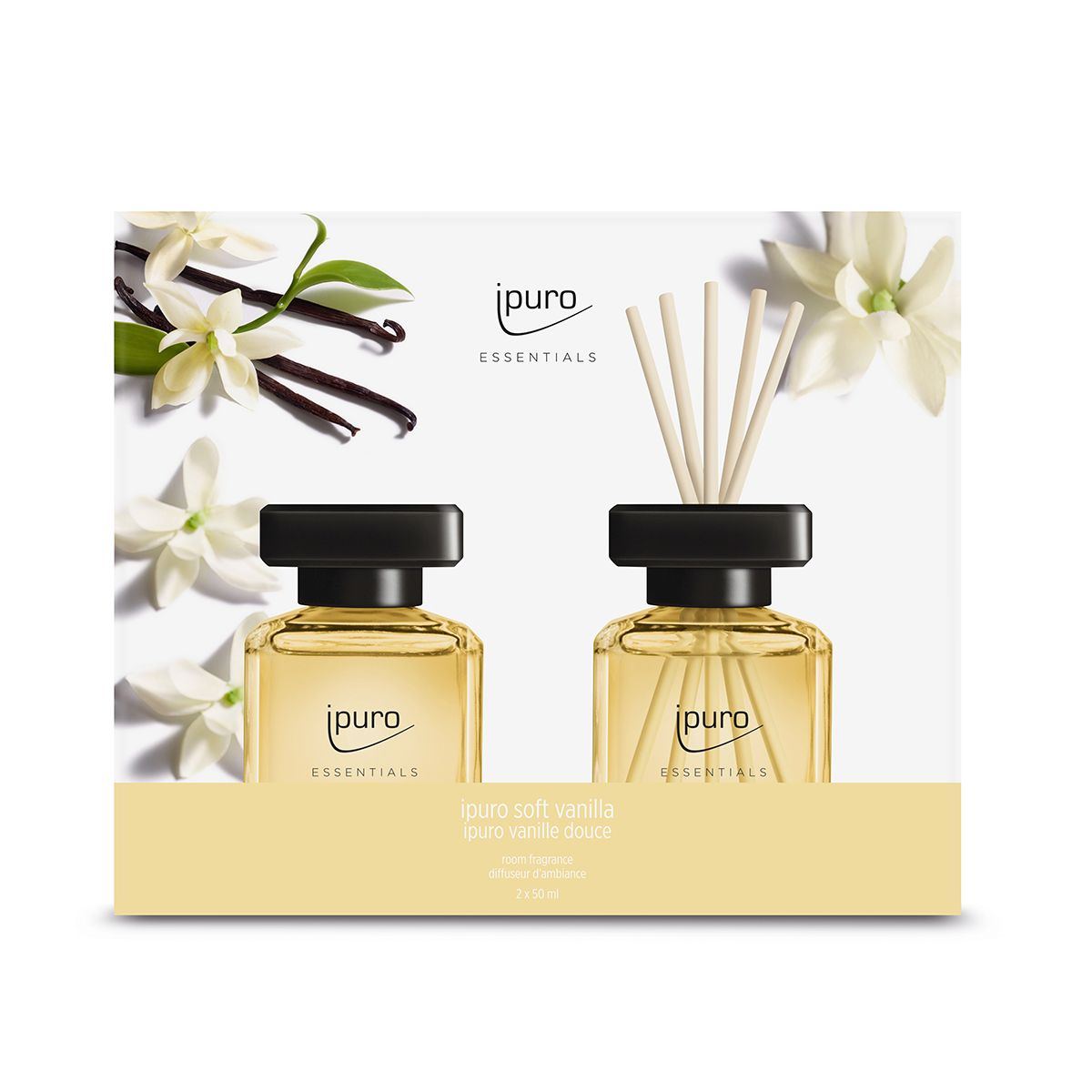 Ipuro Duftdiffusor Soft Vanilla 2 x 50 ml
