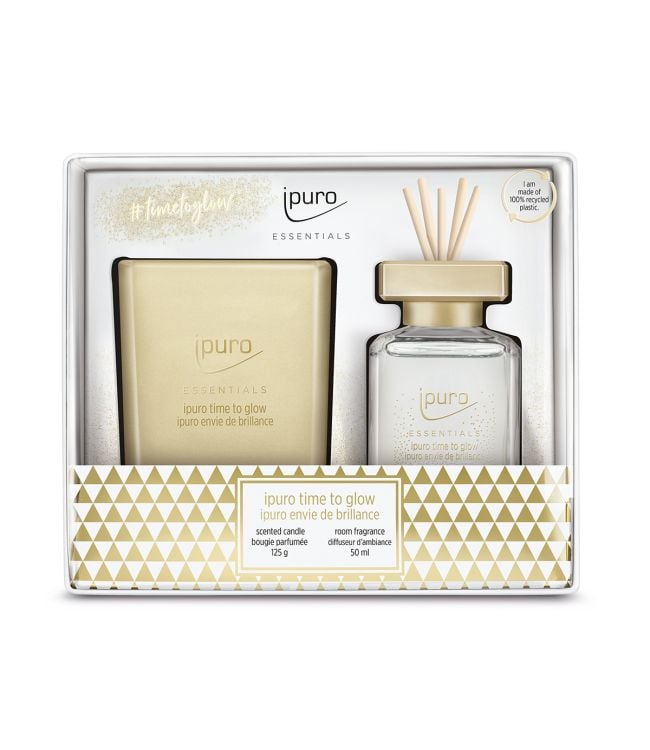 Ipuro Geurdiffuser Time to Glow 50ml + scented candle 125gr