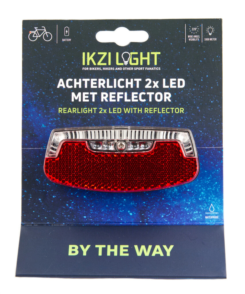 Ikzi hënneschter Liicht 2-Leds vun der Aart a Weis Batterie Kaart