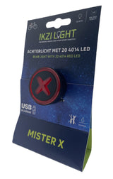 Ikzilight Rücklicht MR X mit 4014 LED, USB wiederaufladbar