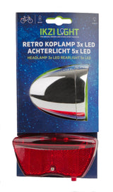 Beleuchtungsset Retro LED Batterie Silber Rot rot