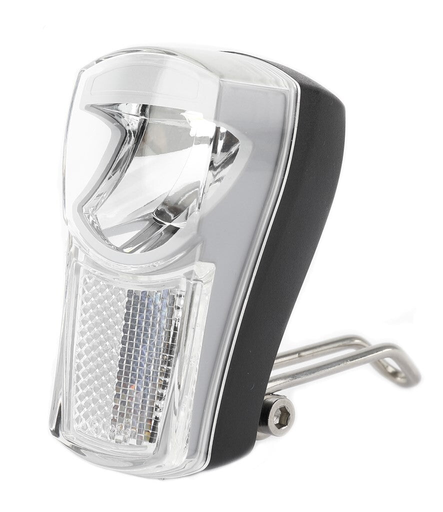 Ikzilight -Scheinwerfer The Boss, 1 weiße LED 20LUX. Einschließlich Klammer und Batterien (Hanging -Paket)