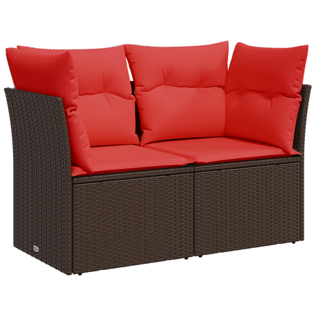 Vidaxl | tuin sofa | met kussen bruin 124 x 62 x 69 cm poly rattan